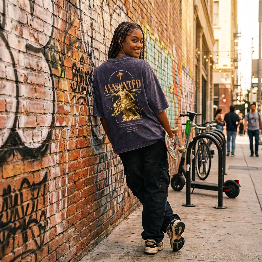 "ANOINTED" Unisex Acid Wash Graphic Tee – 1 Samuel 17:37