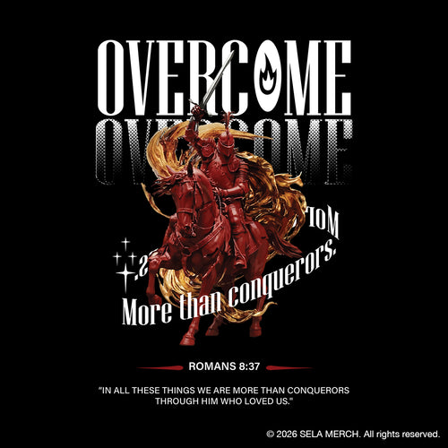 "OVERCOME" Unisex Acid Wash Graphic Tee – Romans 8:37
