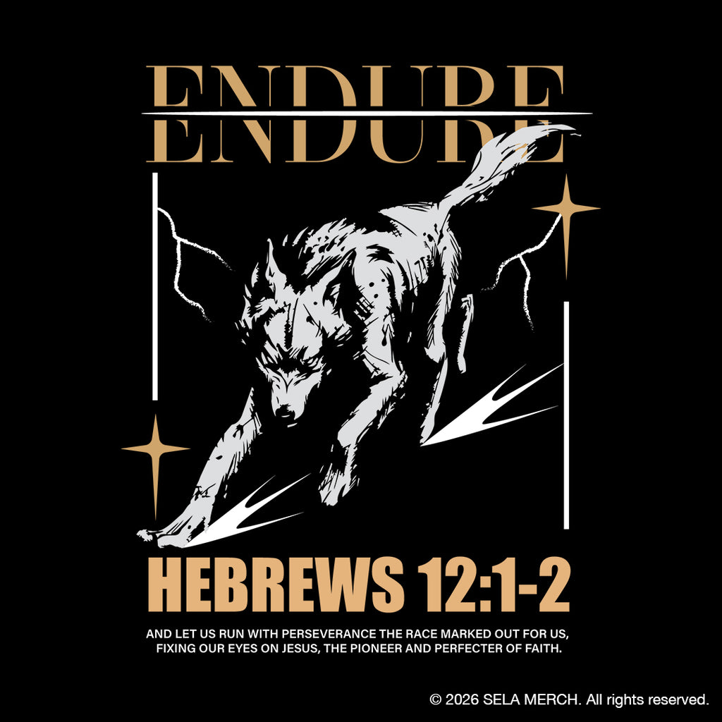 "ENDURE" Unisex Acid Wash Graphic Tee – Hebrews 12:1-2
