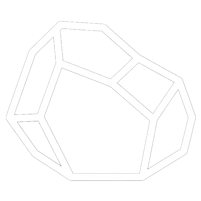 Geometric shape made of interlocking hexagons on a white background